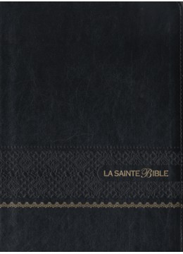 Bible gros caractères, similicuir marron foncé