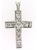 Pendentif Croix Argent & Zirconium