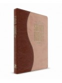 Bible souple - Duo brun et beige, tranche or